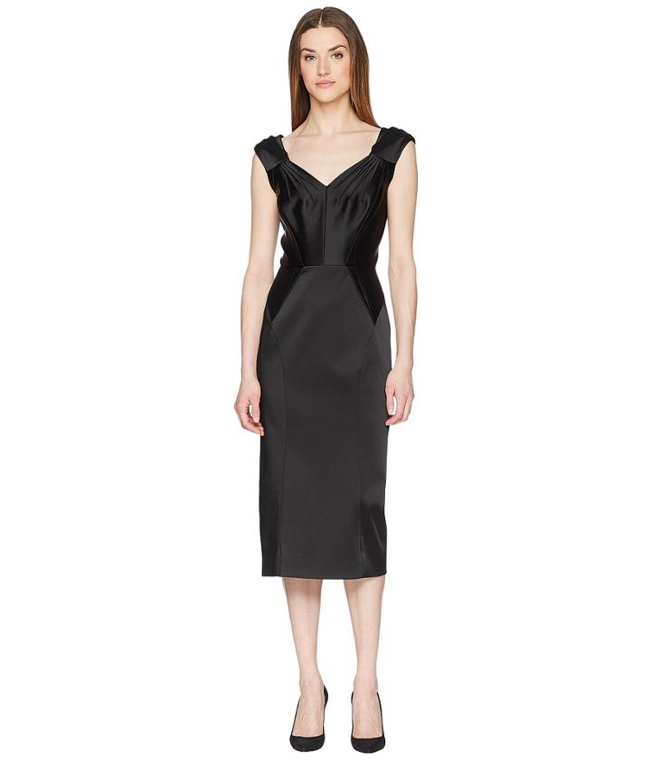 Zac Posen - Stretch Satin Sleeveless Dress