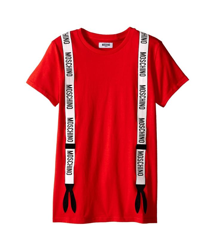 Moschino Kids - Suspender Graphic Short Sleeve T-shirt
