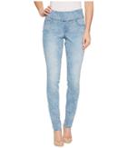 Jag Jeans - Nora Skinny Pull-on Rocket Denim Jeans With Laser Printing In White Flower