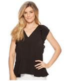 Michael Michael Kors - Flounce V-neck Short Sleeve Top