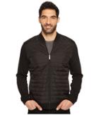 Perry Ellis - Quilted Mix Media Full Zip Jacket