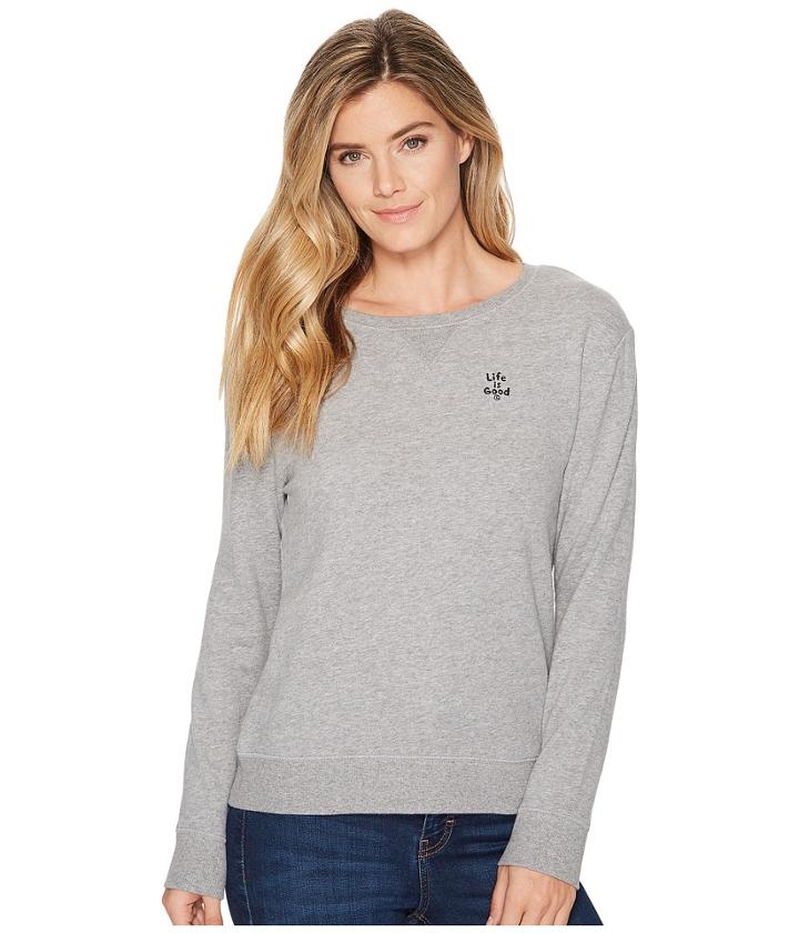 Life Is Good - Lig Word Mark Go-to Crew Neck Sweatshirt