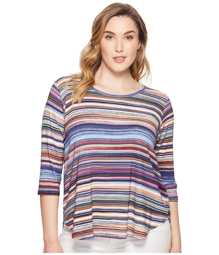 Karen Kane Plus - Plus Size Newport 3/4 Sleeve Shirttail Tee