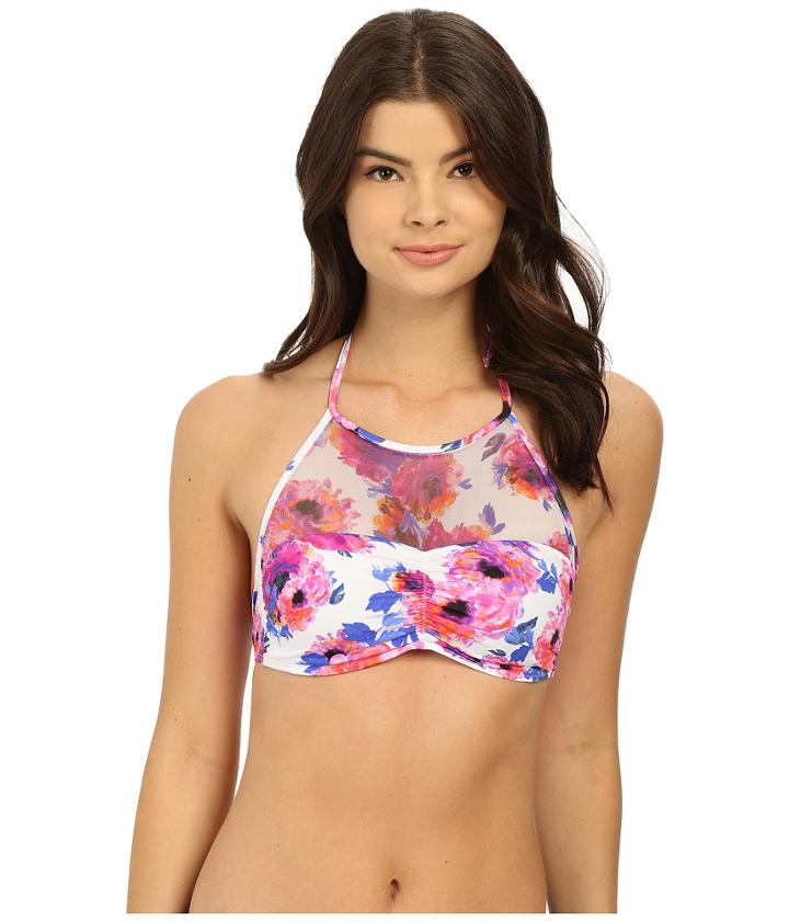 Saha - Flora Bandeau Top With High Neck Mesh