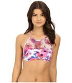 Saha - Flora Bandeau Top With High Neck Mesh