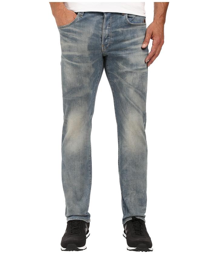 G-star - Revend Straight Fit Jeans In Vekos Stretch Denim Medium Aged