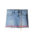 Lucky Brand Kids - Denim Mini Skirt W/ Embroidery