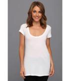 Allen Allen Basic Cap Sleeve Scoop Neck Tee