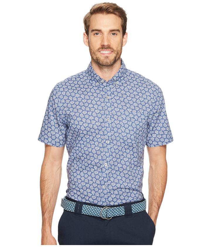 Vineyard Vines - Short Sleeve Floral Sketch Slim Murray
