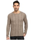 John Varvatos Star U.s.a. - Long Sleeve Crew Neck Sweater W/ Weave Rib Stitch Y1407s3l