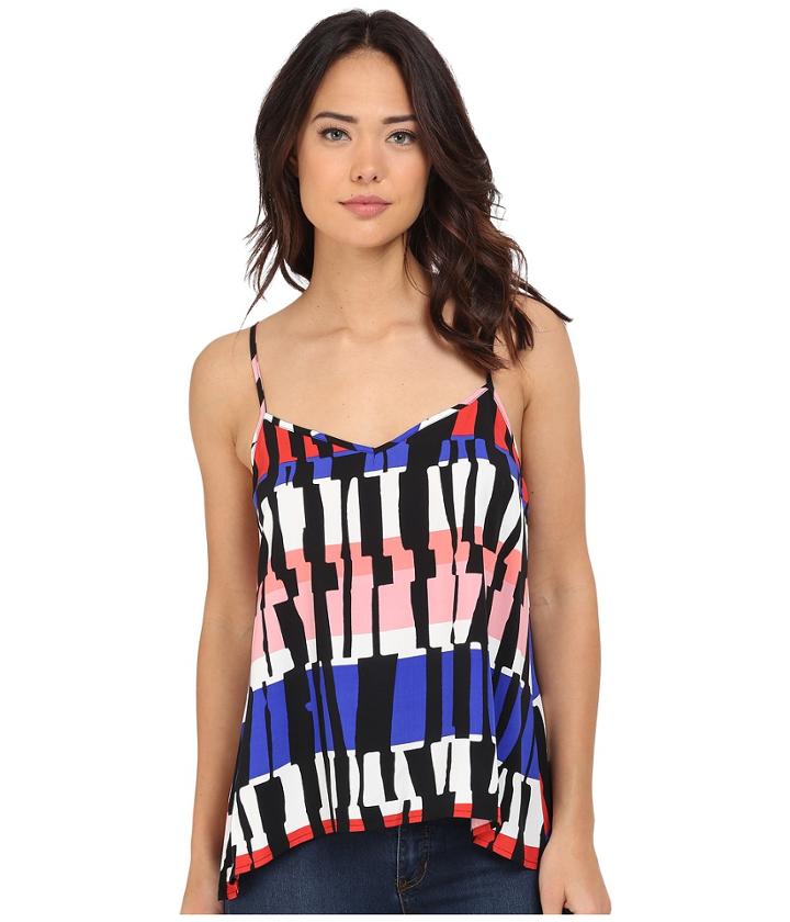 Jack By Bb Dakota - Patterson Temple Stripe Printed Rayon Challi Top