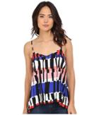 Jack By Bb Dakota - Patterson Temple Stripe Printed Rayon Challi Top