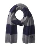 Scotch &amp; Soda - Scarf In Brushed Wool Blend Quality And Block Stripe Pattern