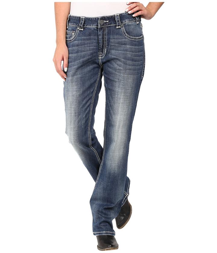 Rock And Roll Cowgirl - Boyfriend Fit In Dark Vintage W2-8485