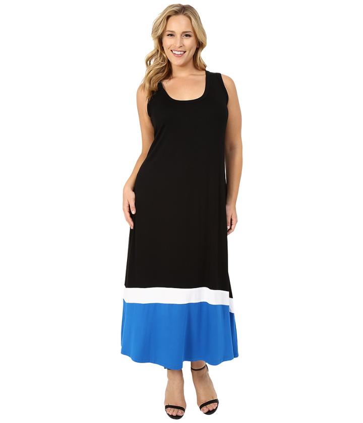 Karen Kane Plus - Plus Size Contrast Maxi Tank Dress