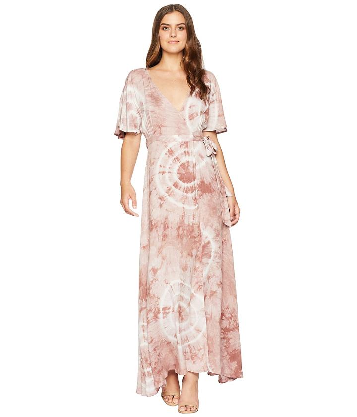 American Rose - Kiana Tie-dye Wrap Maxi Dress