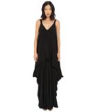 Vera Wang - V-neck Tiered Dress