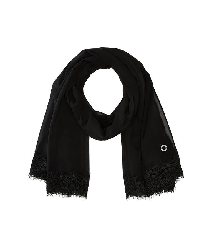 Calvin Klein - Wide Lace Trim Poly Chiffon Scarf