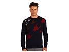 Versace Collection   Long Sleeve Crewneck Sweater  Blue    Apparel