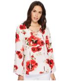 B Collection By Bobeau - Sybil Lace-up Blouse