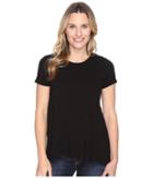 Vince Camuto - Short Sleeve High-low Hem Top With Woven Back