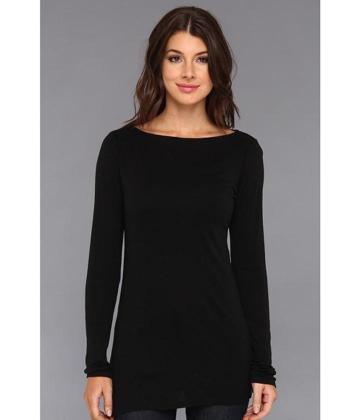 Michael Stars Slub Long Sleeves Boatneck Tunic