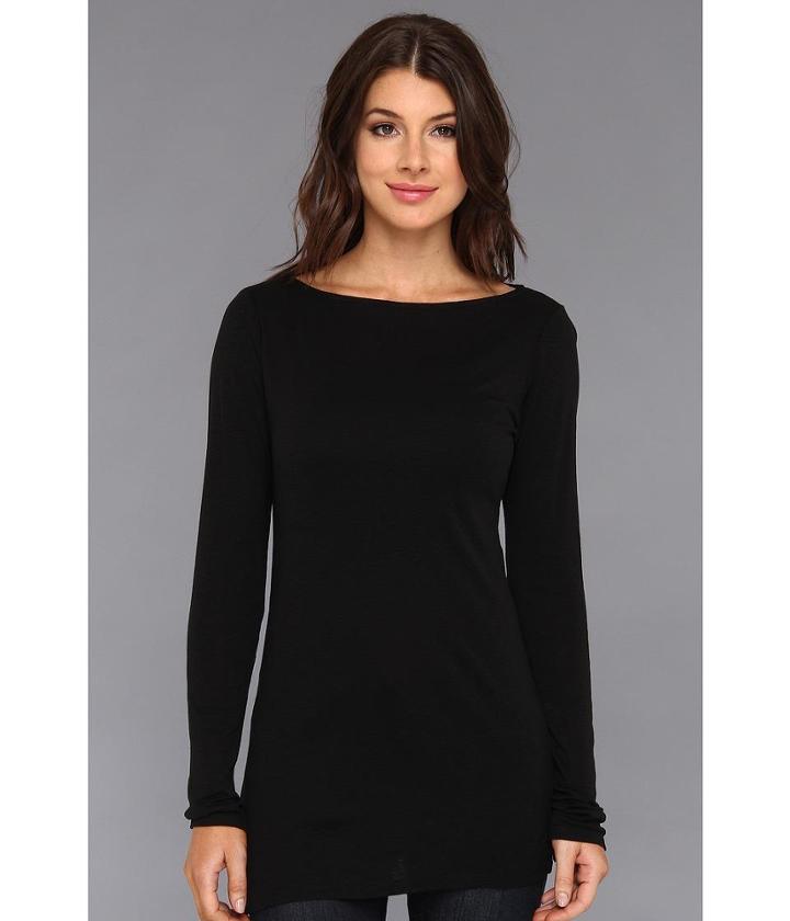 Michael Stars Slub Long Sleeves Boatneck Tunic