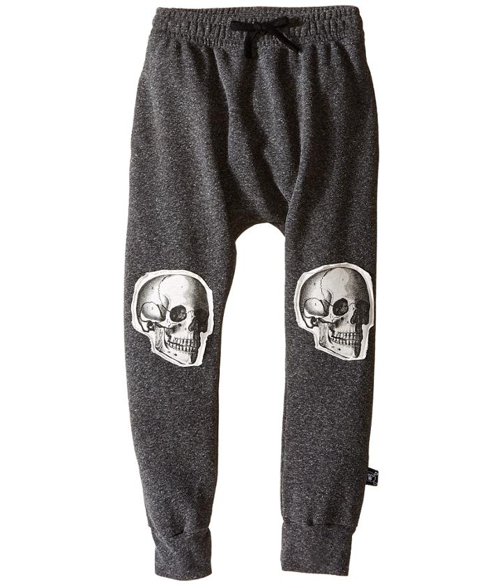 Nununu - Extra Soft Baggy Pants With Skull Knee Patches