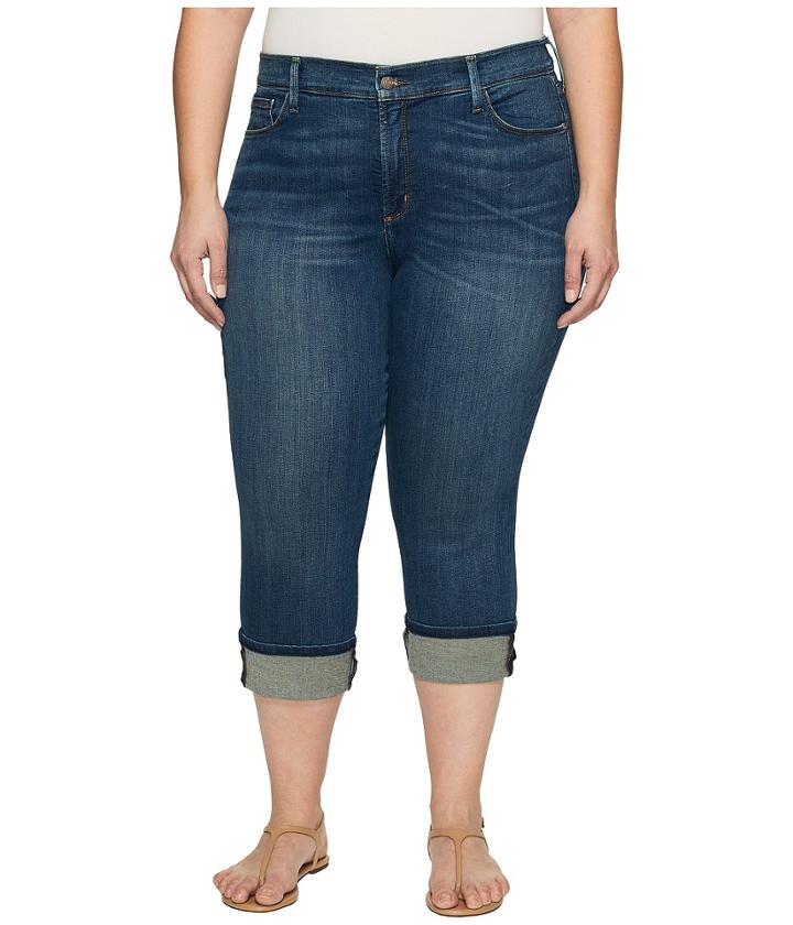 Nydj Plus Size - Plus Size Dayla Wide Cuff Capris In Oak Hill