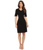 Ellen Tracy - Fittted Elbow Sleeve Sheath Dress