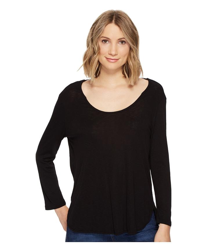 Michael Stars - Slub 3/4 Sleeve Scoop Neck Tee