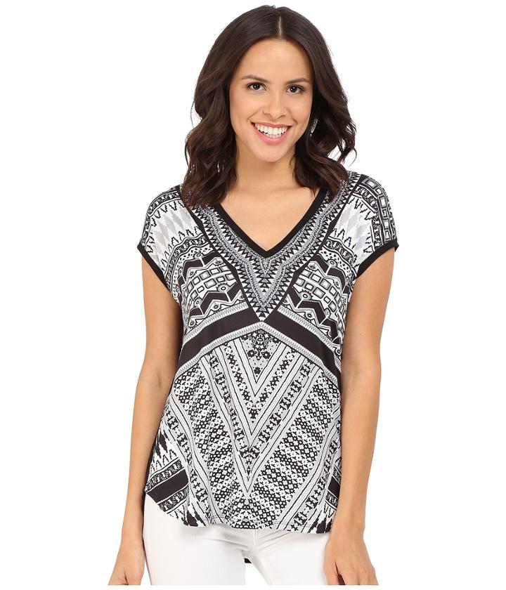 Hale Bob - Bold Geometry Mixed Media Top