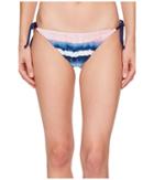 Splendid - Tie-dye Stripe Reversible Tie Side Bikini Bottom