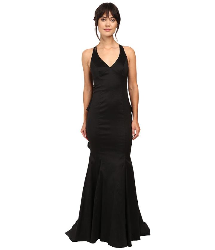 Adrianna Papell - Stretch Taffeta Back Ruffle Gown