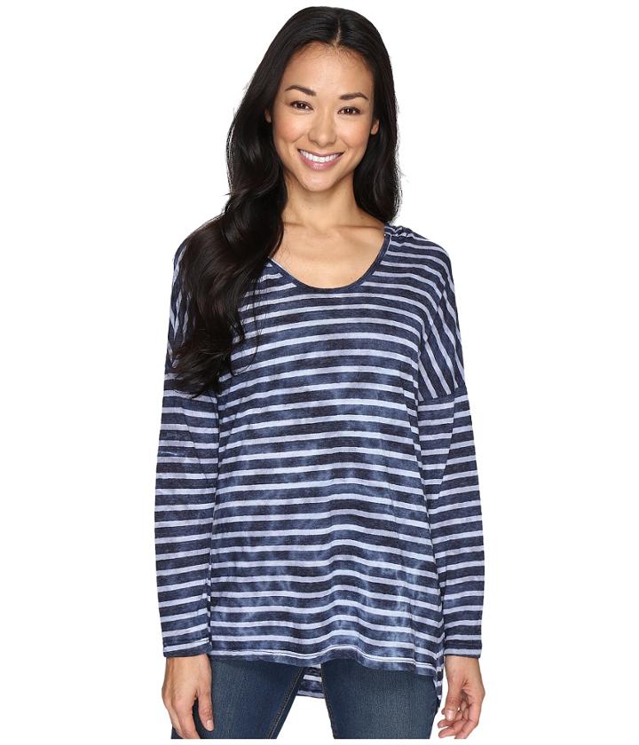 Allen Allen - Long Sleeve U-neck High-low Hoodie