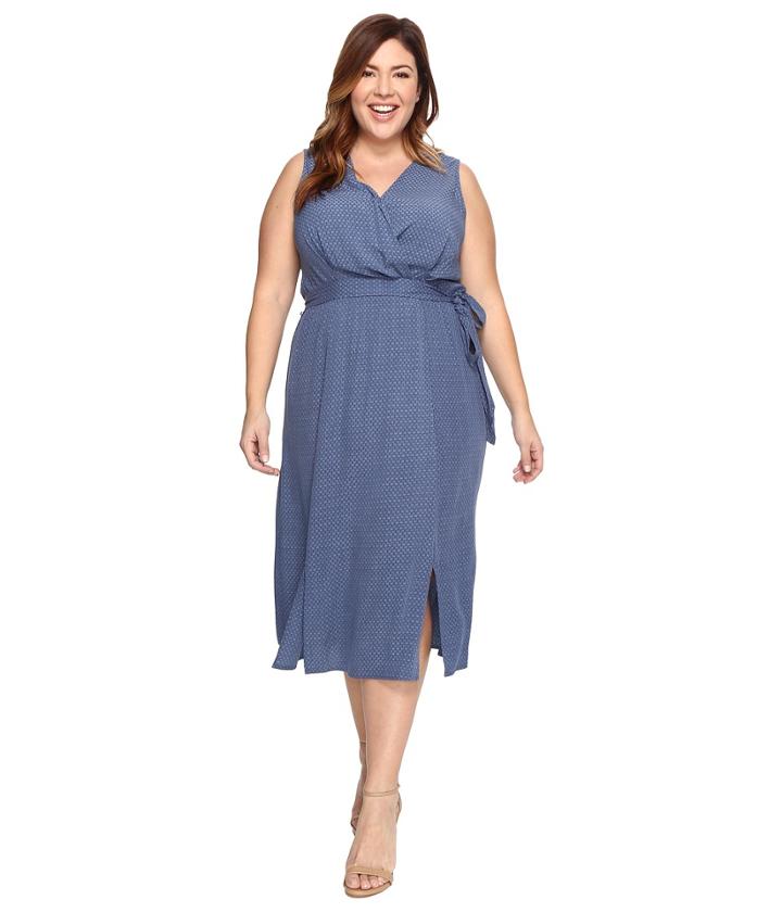 B Collection By Bobeau Curvy - Plus Size Kate Chambray Wrap Dress