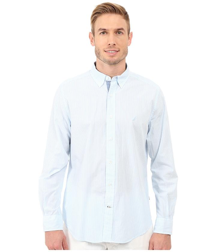 Nautica - Long Sleeve Stripe Poplin