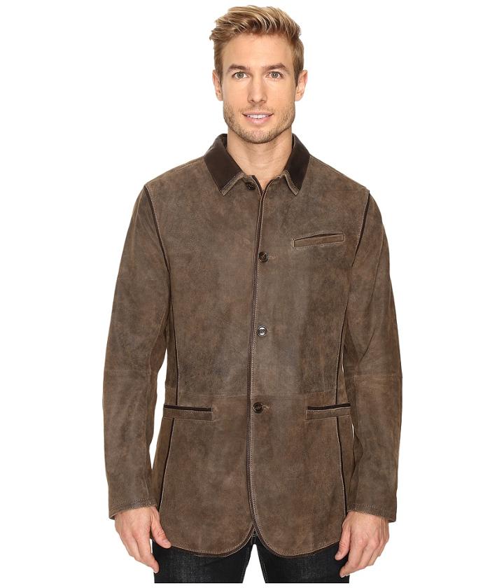 Scully - Manor Mansion Goatskin Leather Elbow Patch Blazer