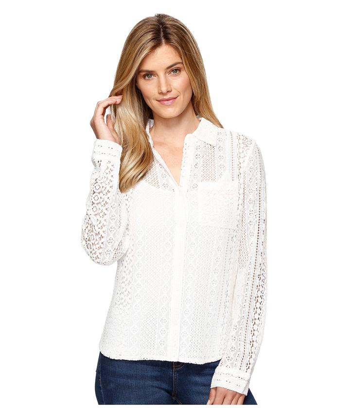 Dylan By True Grit - Sierra Lace Boyfriend Blouse