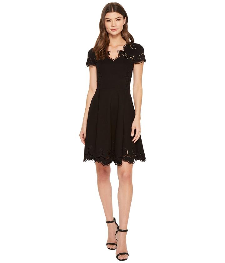 Ted Baker - Saloane V-neck Embroidered Skater Dress
