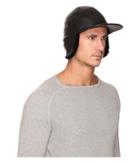 Ugg - Leather Baseball Hat W/ Sheepskin Trim