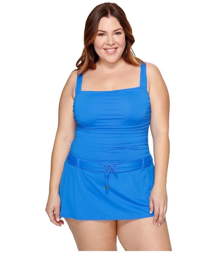 Bleu Rod Beattie - Plus Size Cruise Control Skirted Floating Underwire Mio One-piece