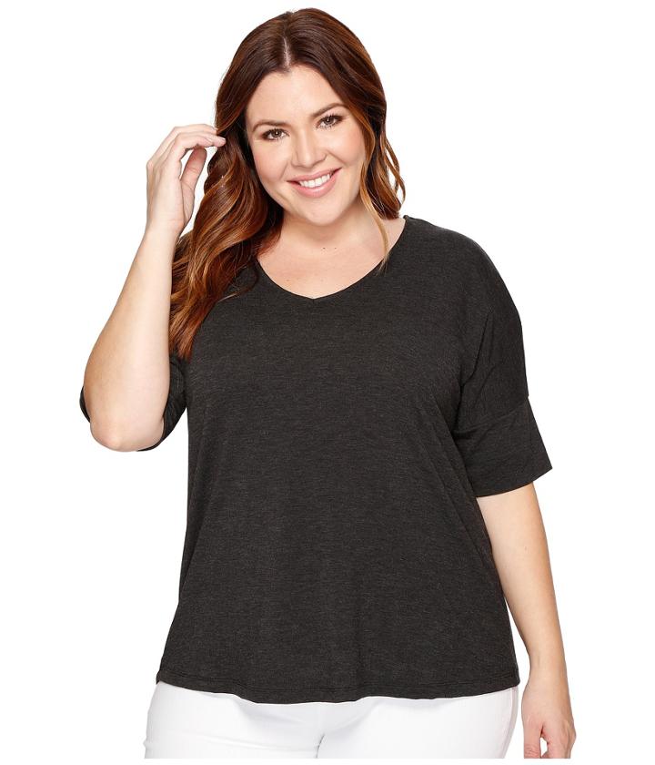 B Collection By Bobeau Curvy - Plus Size Mallory Dolman Mixed Media Top
