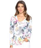 Nally &amp; Millie - Butterfly Floral V-neck Top