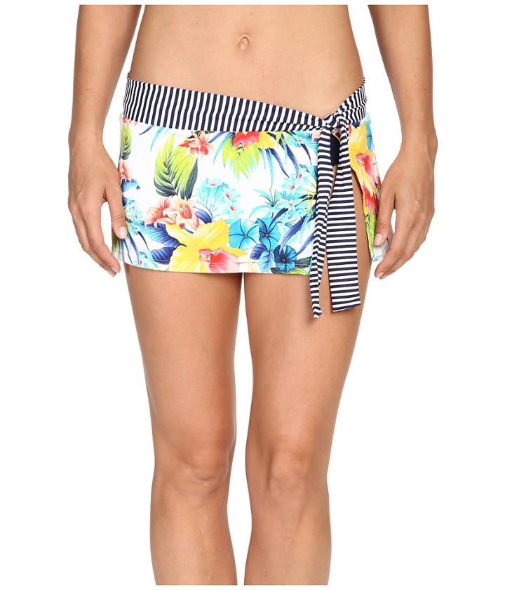 Tommy Bahama - Fleur De Lite Skirted Hipster Bikini Bottom