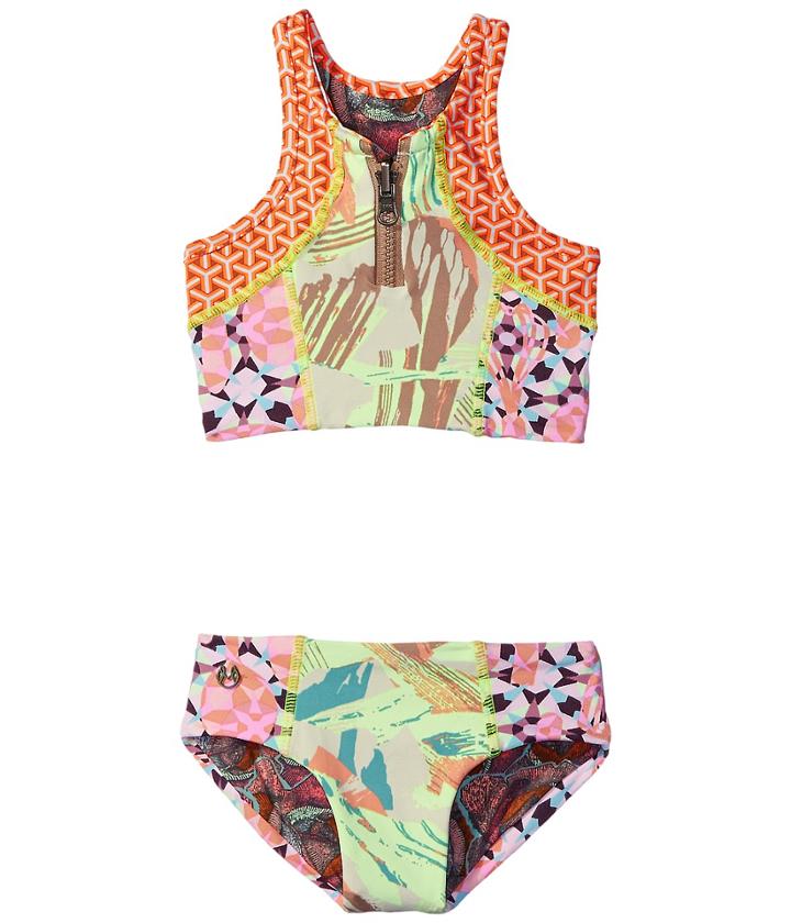 Maaji Kids - Eiffel Muse Zip Front High Neck Tankini Set