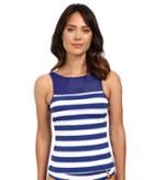 Lauren Ralph Lauren - Balboa Stripe Boat Neck Tankini Top
