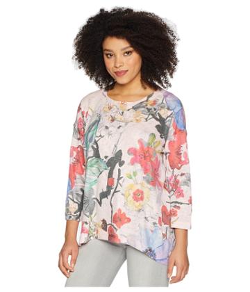 Nally &amp; Millie - Pink Handpainted Floral Top