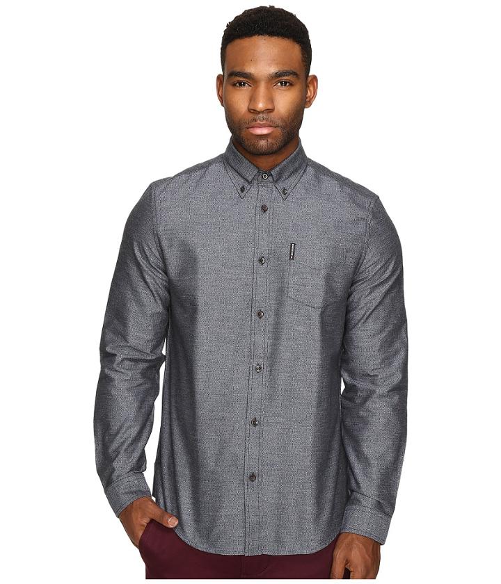 Ben Sherman - Long Sleeve Herringbone Donegal Woven Shirt