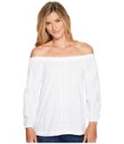 Tommy Bahama - Cotton Poplin Off The Shoulder Long Sleeve Top